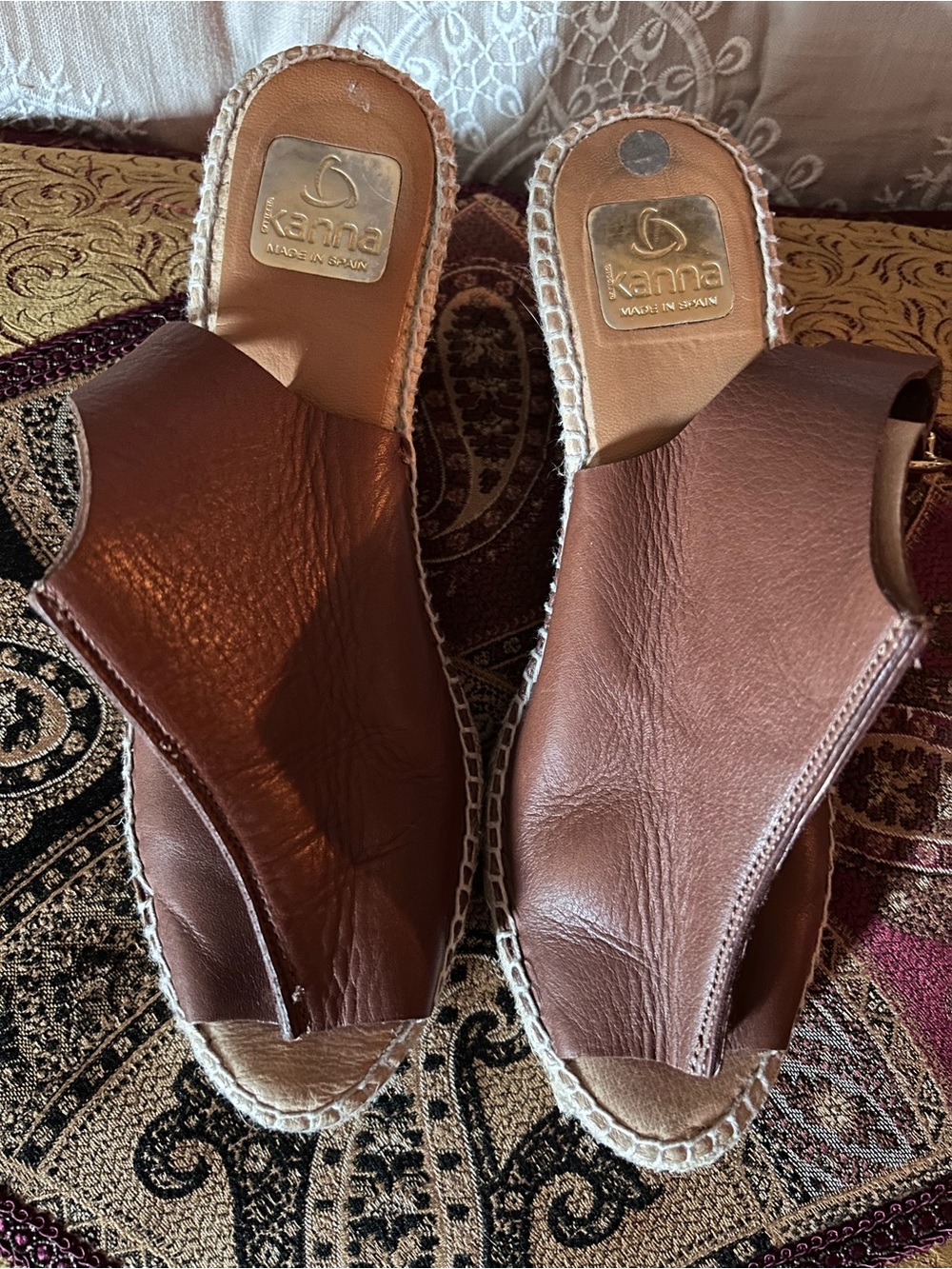 Kanna “Made in Spain,” brown espadrilles, Size 39